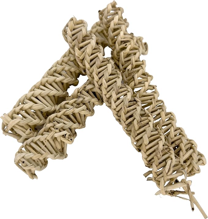 5310 Pk16 Large Vine Twists - Natural Handwoven Vine Ladder Bird Foot Toys, Easy to chew and Break, Lots of Small Vine Pieces, Stick Treats Inside, Great for Sm & Med Size pet Birds Budgie Quaker