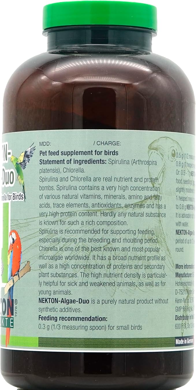 NEKTON Algae-Duo Spirulina and Chlorella for Birds 430g / 15.17oz