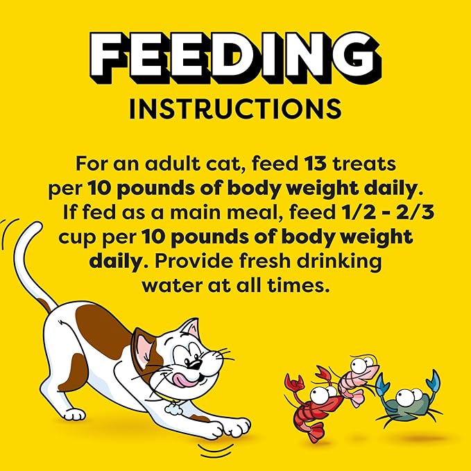 Temptations Cat Treat ShakeUps, Crunchy and Soft Cat Treats, Crustacean Celebration, 2.47 oz. Pouches (Pack of 12)