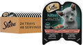 Sheba Perfect Portions Kitten Wet Food, Pate Cat Food Wet Entree, Salmon Recipe, 2.6 oz. Twin-Pack Trays (24 Count, 48 Servings)