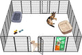 FXW Homeplus Unleashed Indoor Dog Playpen - Stress-Free and Safe Play, Heavy Duty 45 Inch 24 Panels Dog Pen for Medium and Large Dogs, Black│Patented