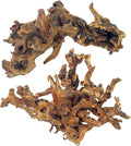 PINVNBY Natural Large Driftwood for Aquarium Fish Tank Decorations, Driftwood for Reptile Tank Bearded Dragon Tank Accessories Terrarium Decor (7.5 to 14.5 inches / 2 Pack)