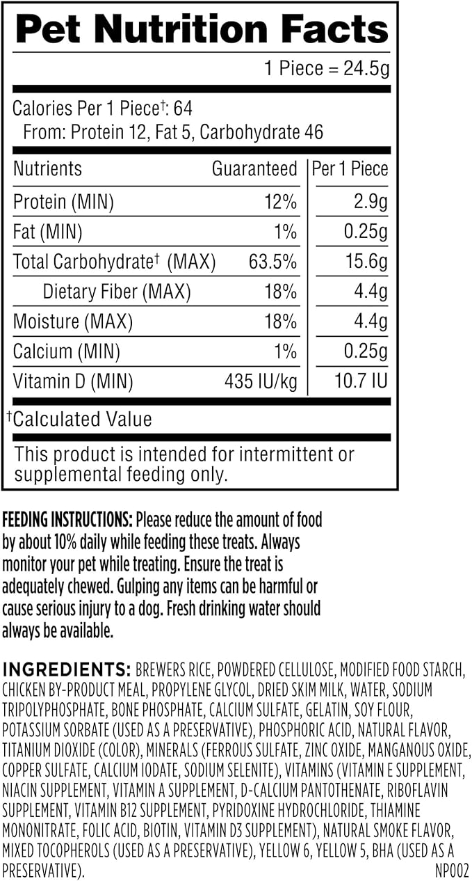 Milk-Bone Brushing Chews Original Chicken Flavor Daily Dental Dog Treats, Small/Medium, 19.6 Oz. Bag