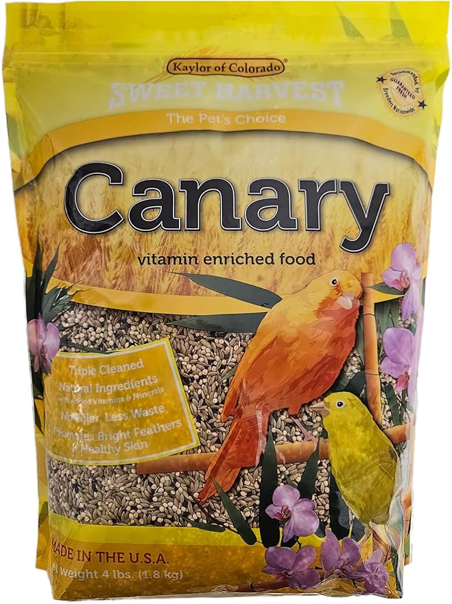 Canary Bird Food, 4 lbs Bag - Seed Mix for Canaries