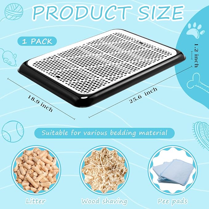 Mifoci Dog Pee Pad Holder Potty Tray Portable Dog Litter Box Toilet Training for Indoor Outdoor Small Medium Large Pet Puppy (1 Pcs)