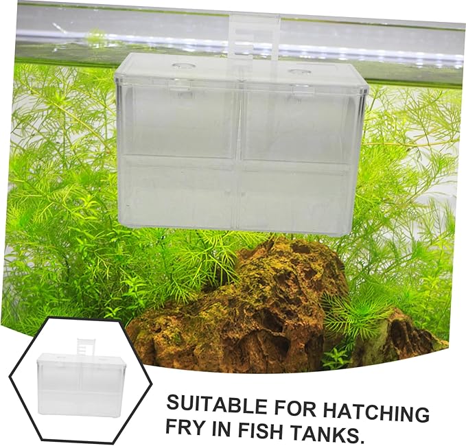 Generic Fish Breeding Box with Hook Mount Incubator and Tank Divider for Aquarium Prevents Fish Easy to Install and Shrimp Hatchery