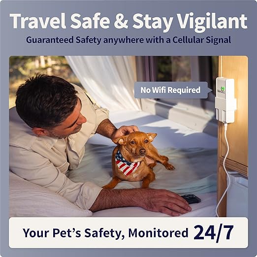 MarCELL Pet Watch Bundle (Verizon) – Cellular Temperature Monitor, Humidity & Power Monitor for RV Pet Safety, RV Pet Monitor and Alarm