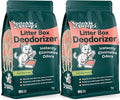 Litter Box Deodorizer (2 Pack) | Cat Litter Deodorizer | Smell Control for Cats | Non-Toxic & Safe for Kittens | Home Odor Neutralizer | Kitty Litter Freshener | Sprinkle & Sweep | Made in USA