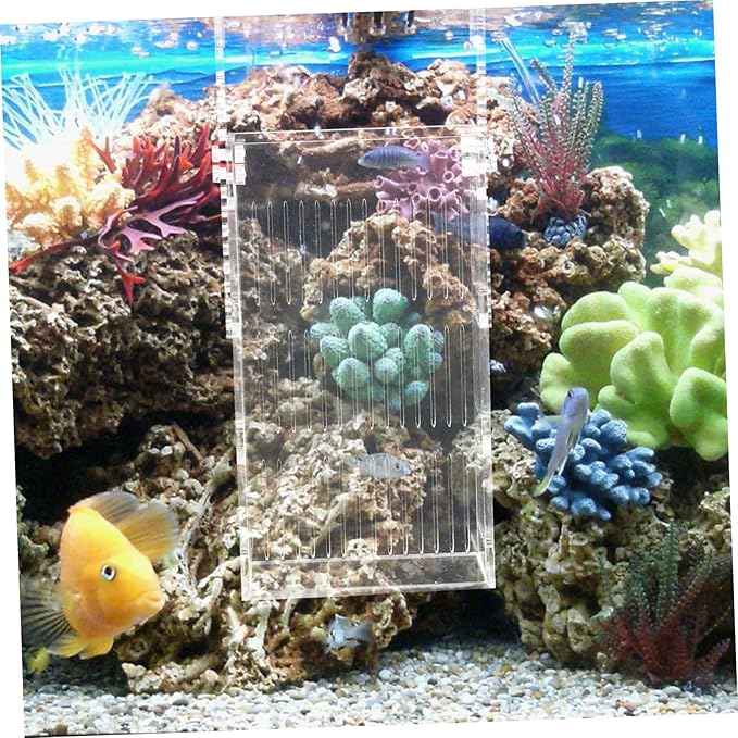 Toyvian Acrylic Fish Tank Breeding Box Betta Fish Incubator Aquarium Divider Net