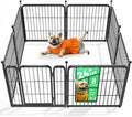 FXW Rollick Unleashed Dog Playpen for Indoor, Yard, RV Camping, 24 inch 8 Panels for Small and Puppy Dogs, Black│Patented