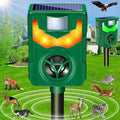 Solar Animal Repeller, Ultrasonic Cat Repellent Outdoor with Motion Sensor & Flame Flashing Light, Deterrents Device for Raccoon Squirrel Skunk Deer Rabbit Rodent Dog Repellent for Yard,Farm,Garden