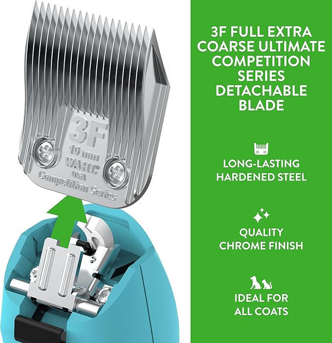 Wahl Professional Animal 3F Full Extra Coarse Competition Series Detachable Blade with 25/64-Inch Cut Length (2376-100)
