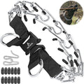 Quick Release Dog Training Collar Adjustable Stainless Steel Collar for Small Medium Large Dog (Black, XL Neck Girth 16.9"-22.2")