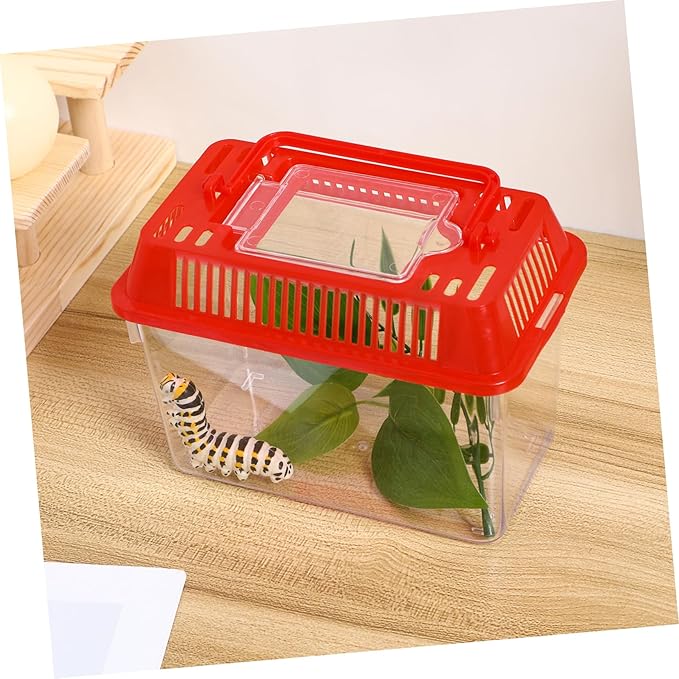 UPKOCH 4pcs Portable Fish Tank Pet Box Tank Fish Decoration Goldfish Crab Gel Reptile Basket Handheld Kit Accessories Stick Insect Aquariums Frog Terrarium Plastic