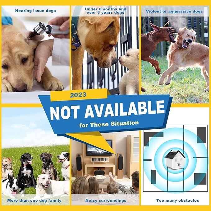 Anti Barking Device, Ultrasonic Dog Bark Deterrent Devices Safe for Dogs to 50 Ft Range, 3 Modes Dog Training & Behavior Aids Bark Box Suitable for All Kinds of Dogs Indoor & Outdoor Use