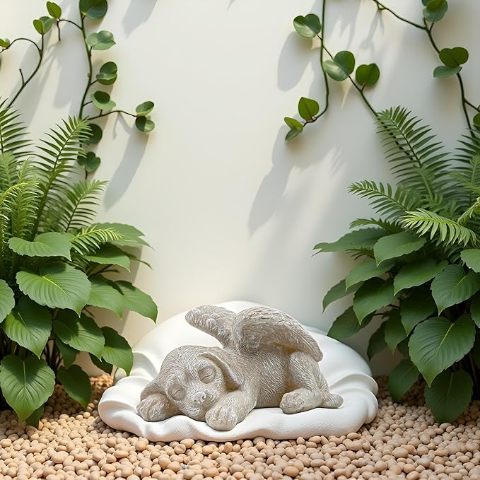 Small Dog Memorial Gifts for Loss of Dog,Resin Pet Memorial Statues,Forever My Guardian Angel Memorial Gifts