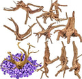 Vmiapxo 8 Pieces Natural Driftwood for Aquarium Decor, Assorted Sinkable Spider Wood, Reptile Drift Wood Branches Fish Tank Decorations (4''-6'')
