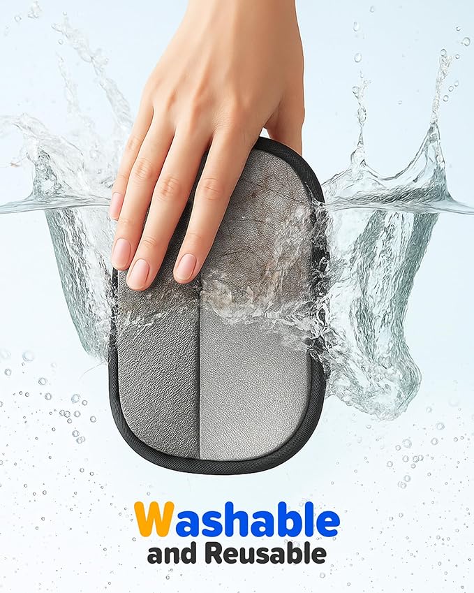 2026 Thickened Electrostatic Pet Hair Removal Gloves (2 Pcs) - Reusable Strong Grooming Gloves for Cats & Dogs, Hair Remover Gloves for Couch, Furniture, Carpet, Car Seats & Clothing Blue