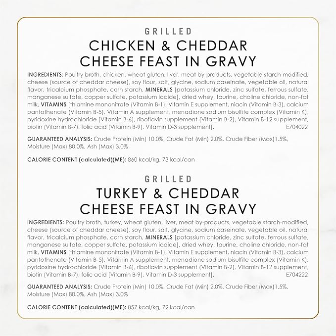 Purina Fancy Feast Delights with Cheddar Grilled Chicken, Turkey or Whitefish and Cheddar Cheese Feast in Gravy Wet Cat Food Variety Pack - (Pack of 24) 3 oz. Cans