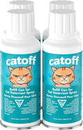 CatOFF Pack of 4 Refill Compatible with SSSCAT Indoor Cat Deterrent Spray System, Made in USA, 3.89 oz / 115 ml