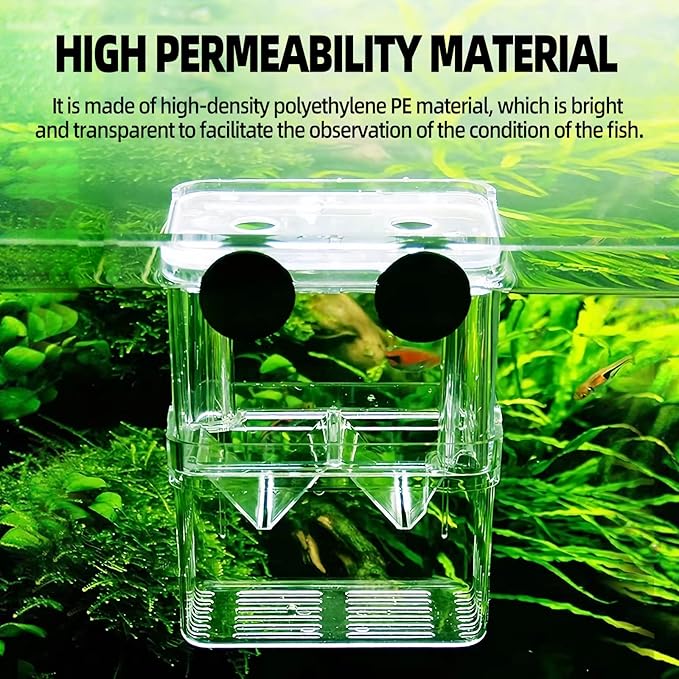 Boxtech Aquarium Fish Tank Hatchery Incubator Breeding Box, Boxtech Decorations for Aquarium