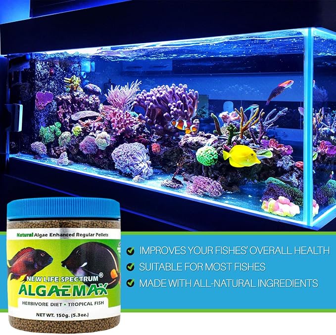 New Life Spectrum AlgaeMax Regular 150g, Naturox Series, Pellet, Bottle