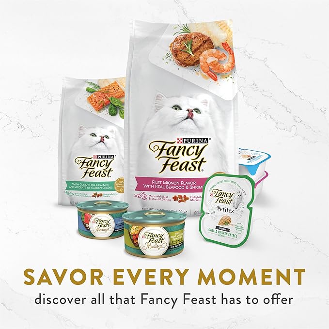 Purina Fancy Feast Lickable Appetizers and Broths Collection Grain Free Wet Cat Food Topper Variety Pack - 12 ct. Box (Pack of 2 Pack)