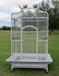 Extra Large Wrought Iron Open/Close Play Top Bird Parrot Cage, Include Metal Seed Guard Solid Metal Feeder Nest Doors Overall Dimensions: 35.25" Wx29.5"x62"H(with Seed Skirt)