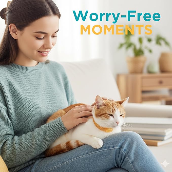 Only Natural Pet EasyDefense Flea & Tick Cat Collar - Feline Flea Collars Biting Insect Control - Pet Care That Protects up to 3 Months - for Cats (Single Collar)