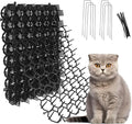 8.5 X 6.5 Inch Scat Mat for Cats with 6 Garden Staples & 6 Ties, 12 Pack Cat Deterrent Mat for Garden Fence & Animal Barrier