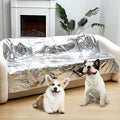 Kigley 2 Pcs Pet Deterrent Mat to Keep Dogs Off Couch, Non-Electric Cat & Dog Deterrent Mat Pain Free Couch Covers to Keep Pets Off Furniture Bed Indoor (72.05" × 56.30",Cream)