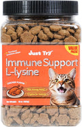 Just Try 16 oz Lysine Cat Treats - Lactoferrin Lysine for Cats Kittens to Support Immune - Cat Allergy Relief - Sneezing, Runny Nose, Watery Eyes -Training Treats