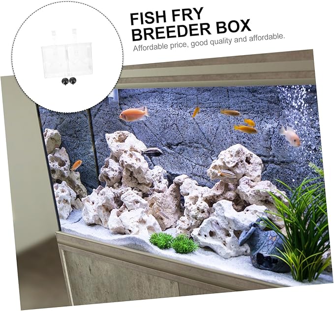 SUPVOX Fish Breeding Box Double Layer Isolation Hatchery for Aquariums Plastic Fish Breeding Case Divider for Fry