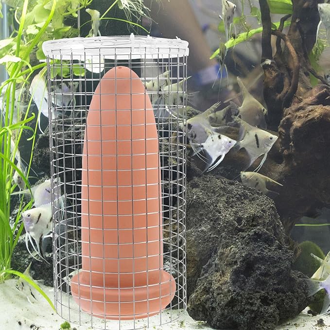 Fish Spawning Barrel 9X4X4 Inch Breeding Bucket for Angelfish and Shrimp Aquarium with Easy Clean Design and Decorative Use