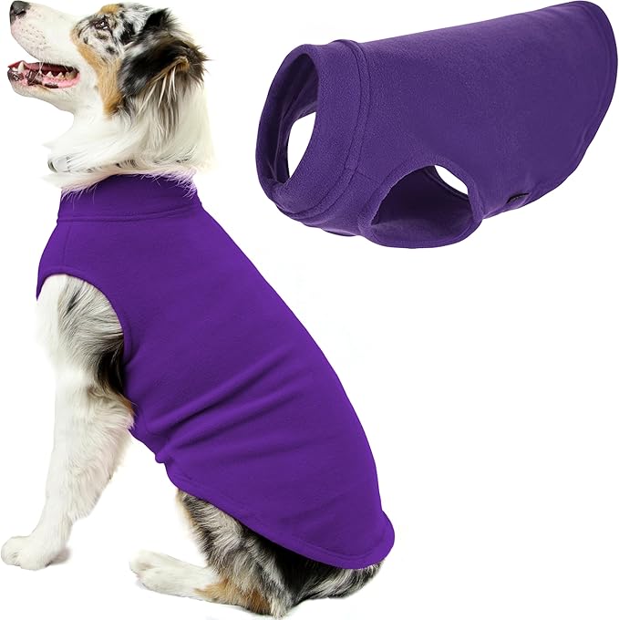 Gooby - Stretch Fleece Vest, Pullover Fleece Vest Jacket Sweater for Dogs, Violet, 5X-Large