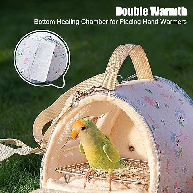 Portable Bird Carrier, Travel Parrot Box, Parrot Transport with Transparent Window, Lightweight Bird Carrier Durable, Pet Accessory with Easy Use, Travel for Parakeet Conure