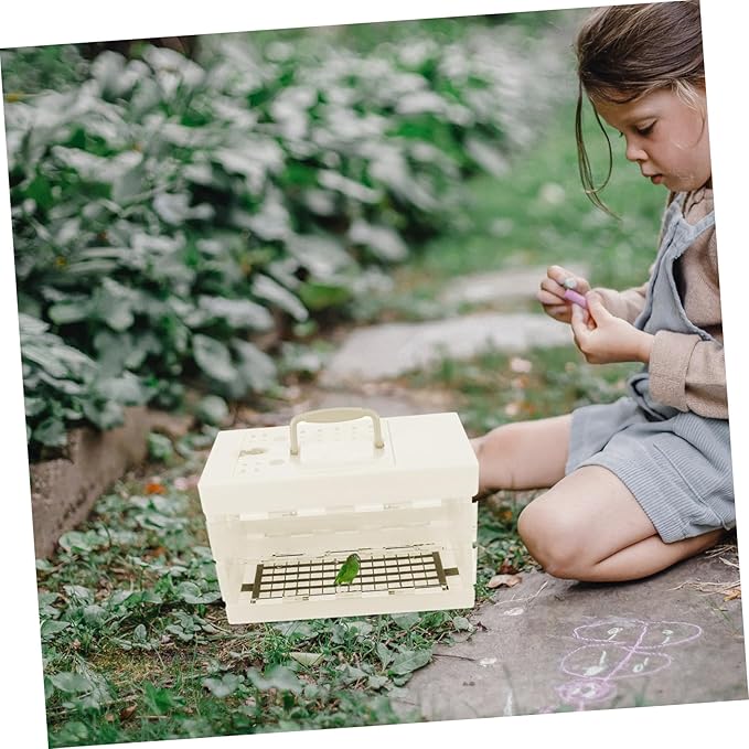 Kisangel Portable Bird Carrier Cage for Travel Multifunctional Parrot Cage Handle Lightweight for Small Birds for Outings and Hiking