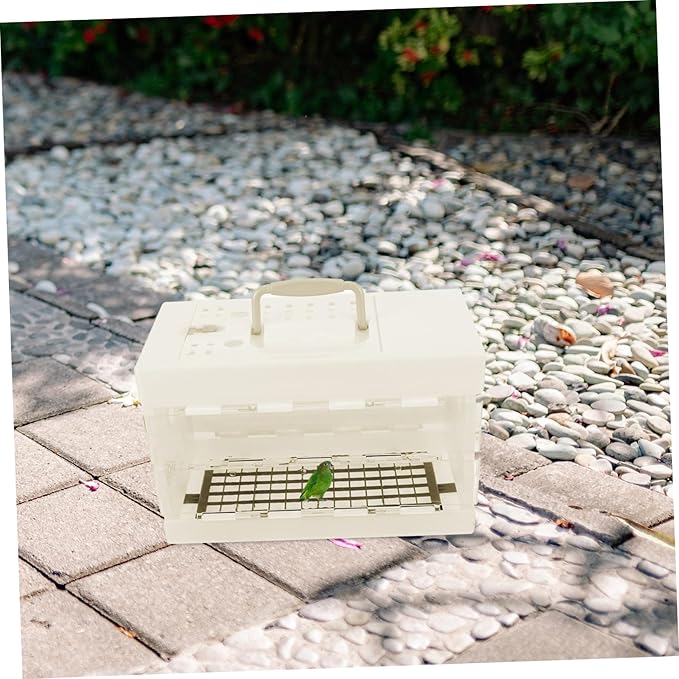 TOYANDONA Bird Carrier Travel Cage for Small Pets Portable Parrot Cage with Comfortable Handle for Hiking Camping and Travel Spacious Design with Vents for Optimal Airflow