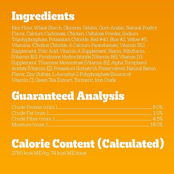 Pedigree Dentastix Dog Dental Treats, Dual Flavor Large Breed Dog Treats, Bacon & Chicken Flavor, 1.47 lb. Bag (32 Treats Total)