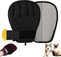 Pet Hair Removal Glove for Cats & Dogs, Patented Adjustable Strap, Reusable Five-Finger Grooming Glove with Secure Non-Slip Fit for Couch, Carpet, Clothing & Car Seat