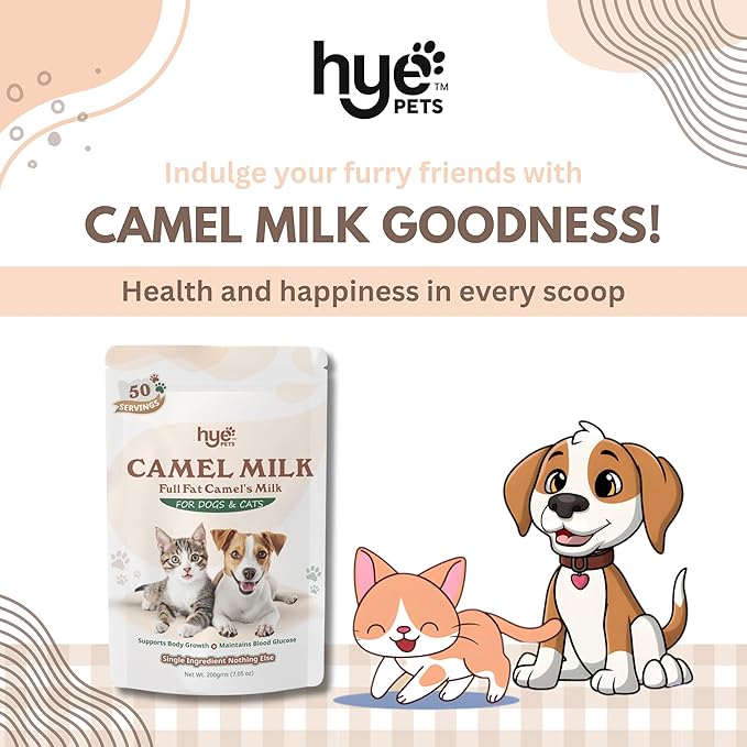 HYE Pets Full Fat Camel Milk Powder for Dogs & Cats | 200g