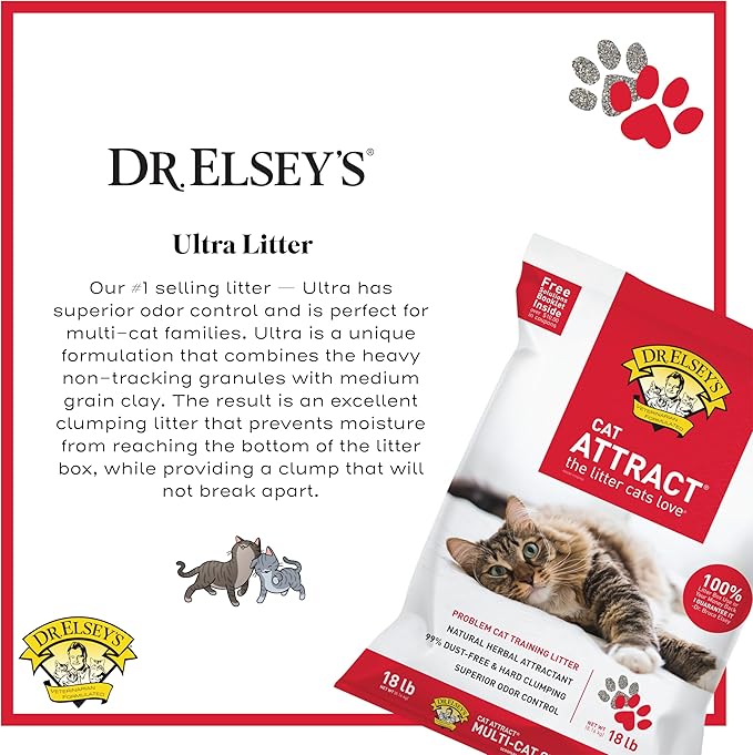 Dr. Elsey's® Cat Attract® Clumping Clay Cat Litter 18-lb. Bag