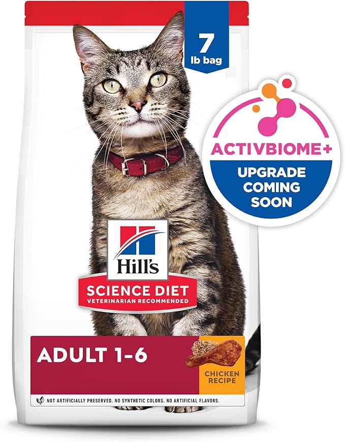 Hill's Science Diet Adult 1-6 Premium Nutrition Dry Cat Food, Chicken Recipe, 7 lb. Bag