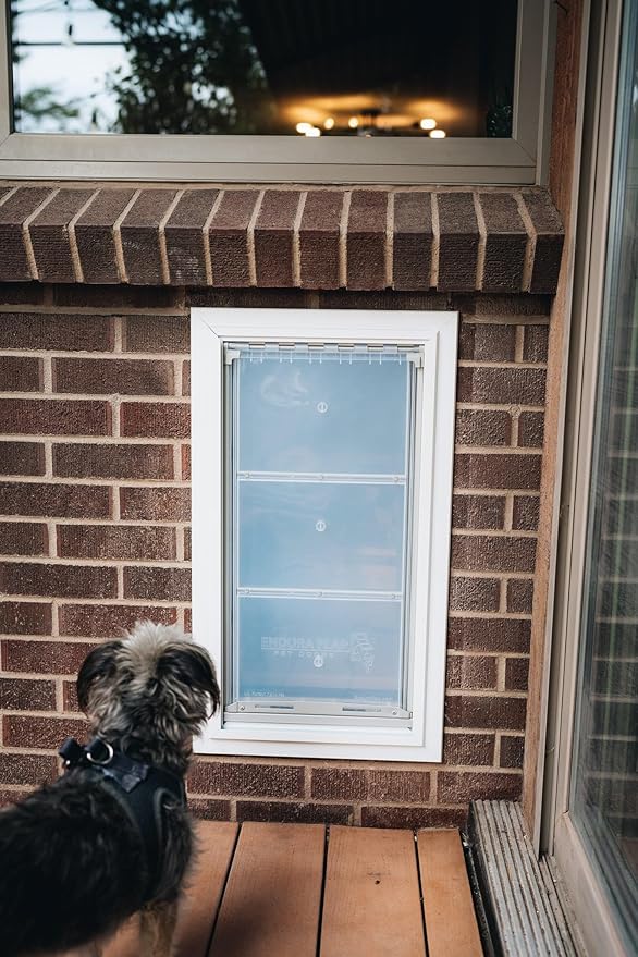 Endura Flap Pet Door for Walls in Black | Energy-Efficient Single Flap Design for Wall Installations | All-Weather Protection with All-Metal Telescoping Tunnel | Black, XL, Single Flap