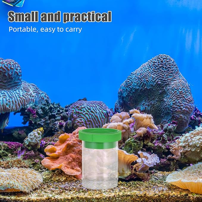 Fish Breeding Box Floating Incubator with Divider and Egg Net, Small Green Aquarium Hatchery Isolation System for Guppy Fry and Small Fish Tanks