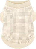 Cozy and Functional Dog Shirts for Small Puppies: Stretchable Beige Attire with Easy-On Design, Ideal for Chihuahuas and Yorkies - Enhance Comfort and Playfulness on Chill Days Small