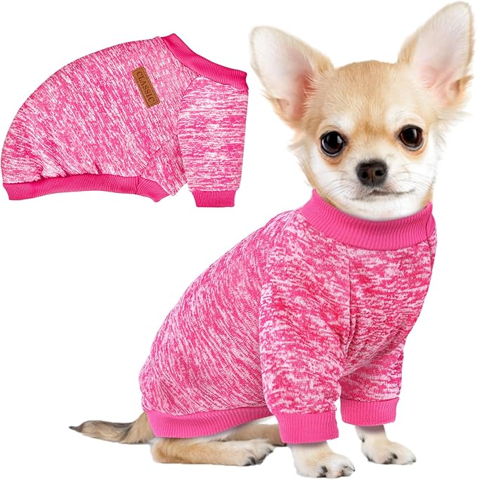 1 Pc Dog Sweaters for Small Dogs Girl Boy Winter Fleece Clothes Warm Soft Dog Sweatshirt Outfit for Dogs Cats Pet Apparel