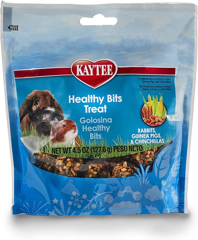 Kaytee Healthy Bits Treat Rabbit and Guinea Pig 4.5 oz,(Pack of 2)