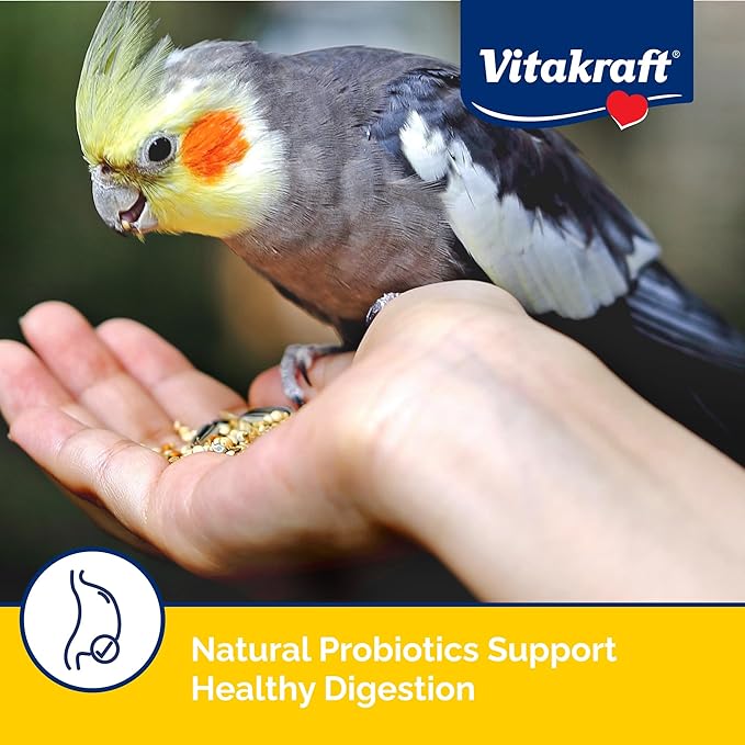 Vitakraft Menu Cockatiel Food - 5 lbs Resealable Bag Mix of Seeds Grains Fruits Vegetables Nuts and Pellets - with Natural Probiotics DHA and Omegas for Feather and Immune Support