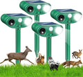 2026 Solar Ultrasonic Racoon Fortress Pro, Deer Cat Repellent Devices Animal Repeller Squirrel Rabbit Deterrent Outdoor with Motion Sensor&Flash Light to Scare Dog Out of Garden Yard(4Pack)